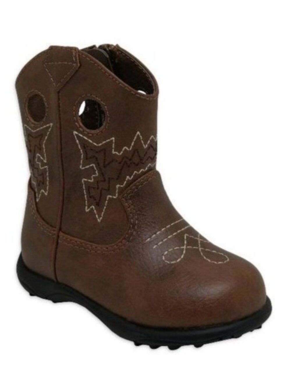 Wonder Nation Infant Size 2 Boots Western Embroidered Cowboy Brown Pull-On Style
